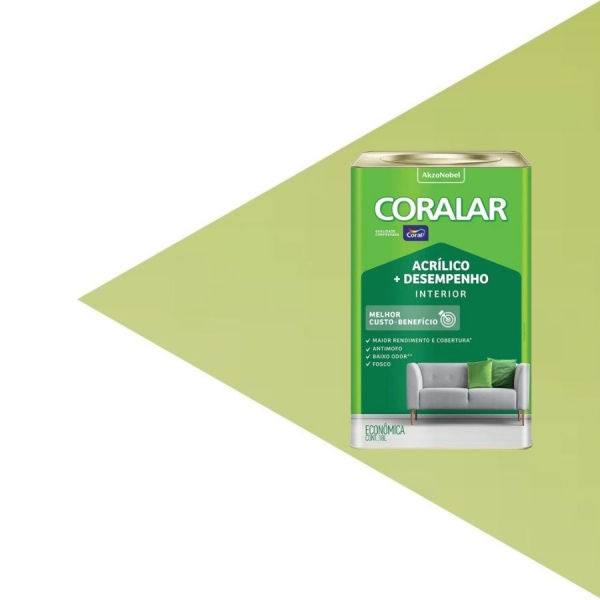 Tinta Coral Coralar - Acrílico + Desempenho - VERDE LIMÃO 18L