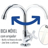 Torneira Lavatório Banheiro Bica Móvel Abs 1/4 De Volta - Cód 5814 - LINHA SINK