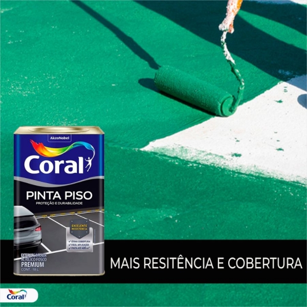 Tinta Piso Premium Internas e Externas 18L Coral - VERDE QUADRA