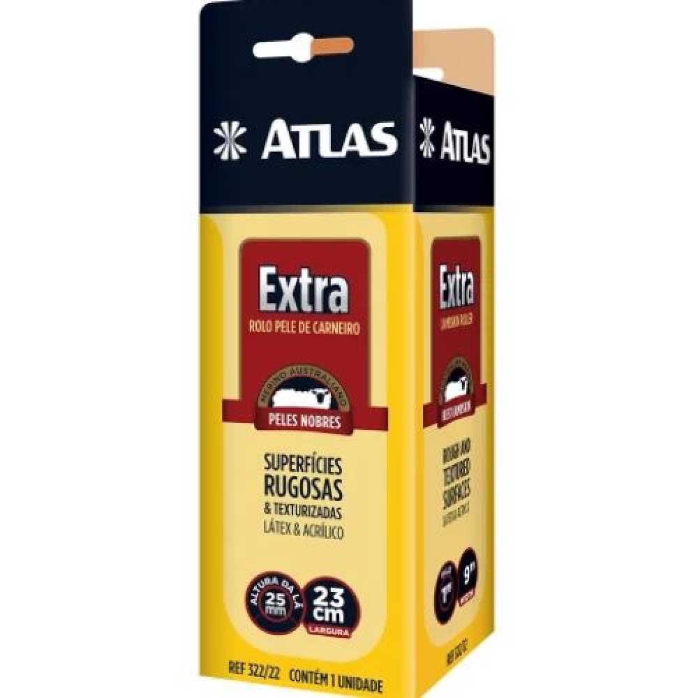 Rolo Extra Pele de Carneiro 23cm Atlas - ATLAS
