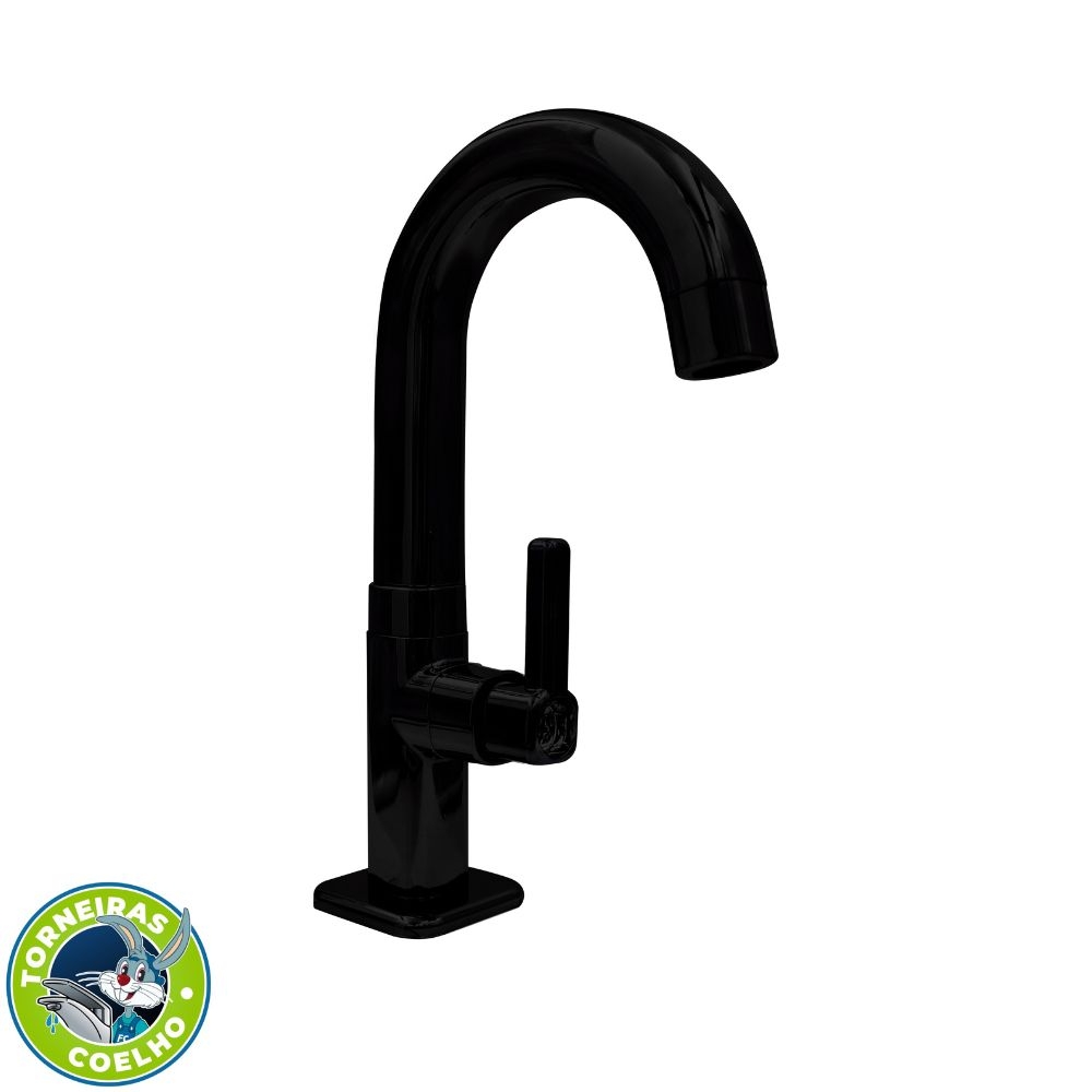 Torneira Bica Movel de Mesa Lavatório - Black Quadrada de Abs  - Torneiras Coelho cód: 1245472