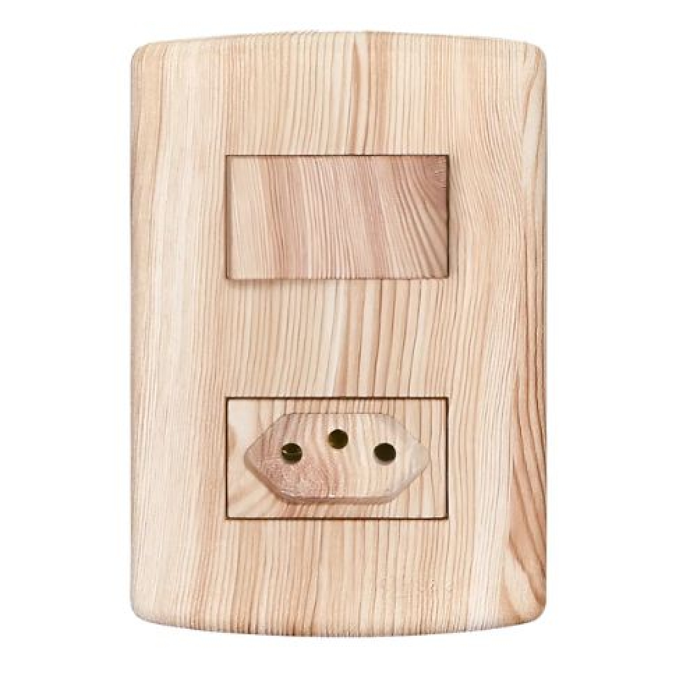 1 Interruptor 1 Tecla Simples 10A 250V + Tomada 20A 250V - ANGELIM