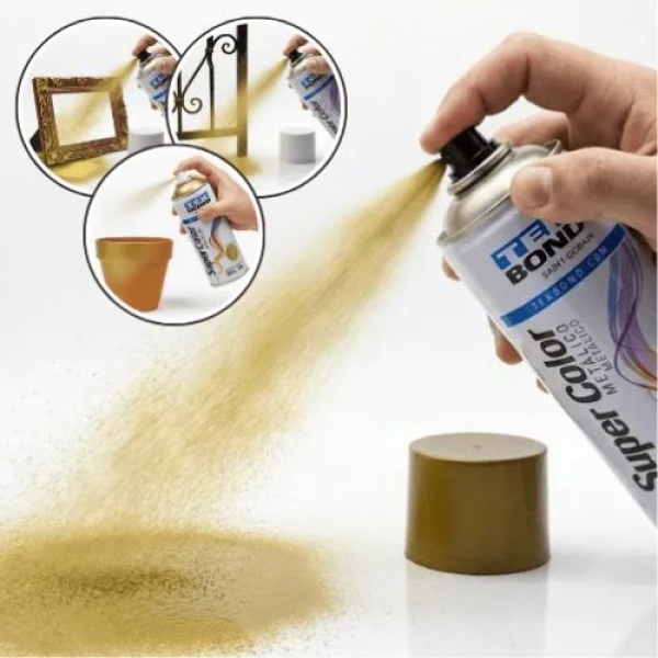 Spray Tek Bond - Ouro Metálico - 350ml - METALICO