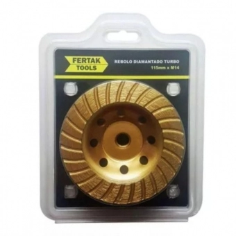 Rebolo Diamantado Turbo 115mm x M14 - 13200Rpm  - Fertak Tools