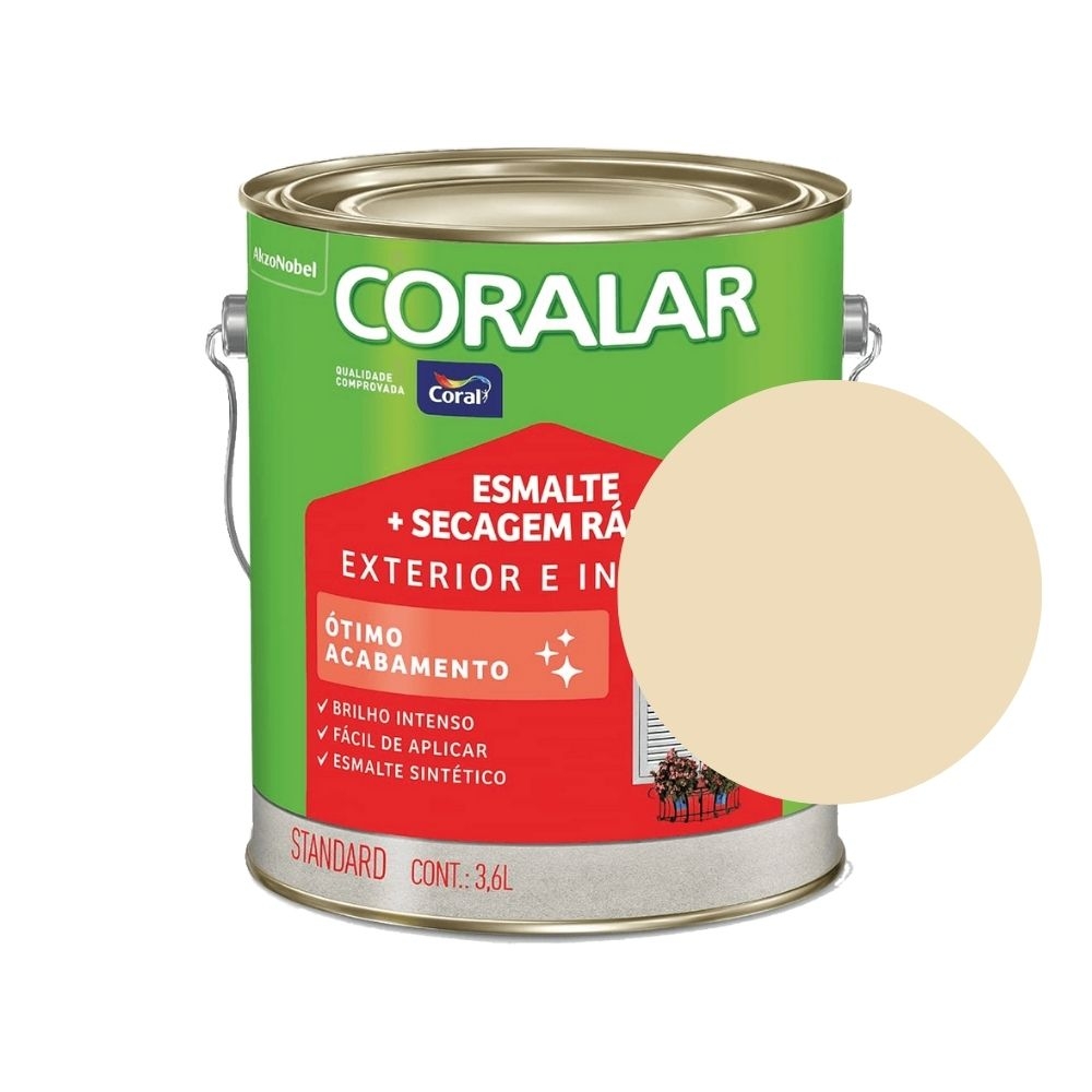 Tinta Esmalte Sintético Coral 3.6L - MARFIM