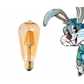 Lampada filamento 4w - Ambar - cód 26039 - LUZ SOLLAR