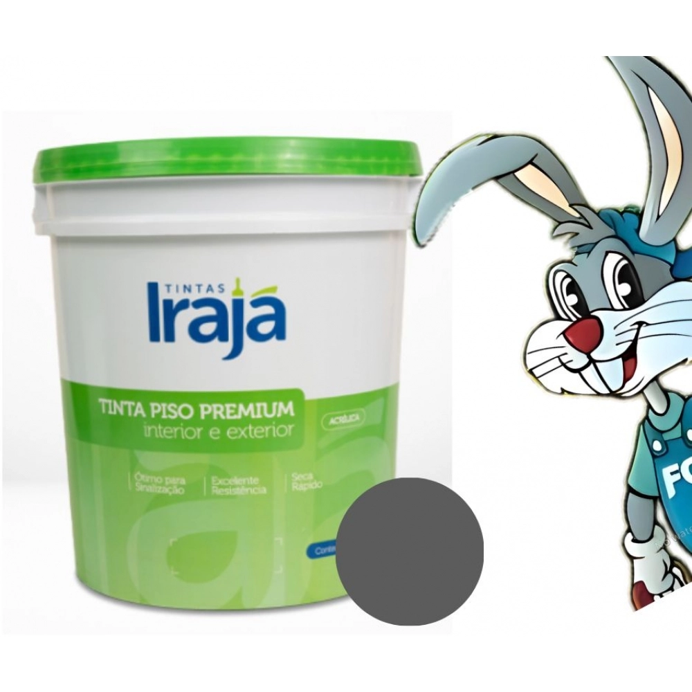 Irapiso Tinta para Piso Premium 18L - Irajá - CINZA