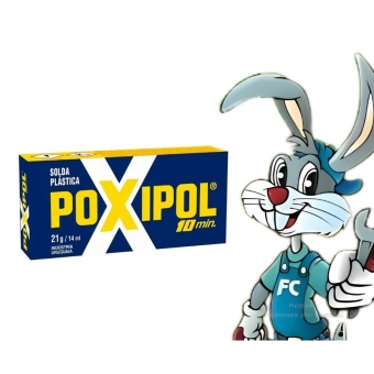 Cola Epoxi Poxipol Cinza Solda Plástica 21gr - cód 9848