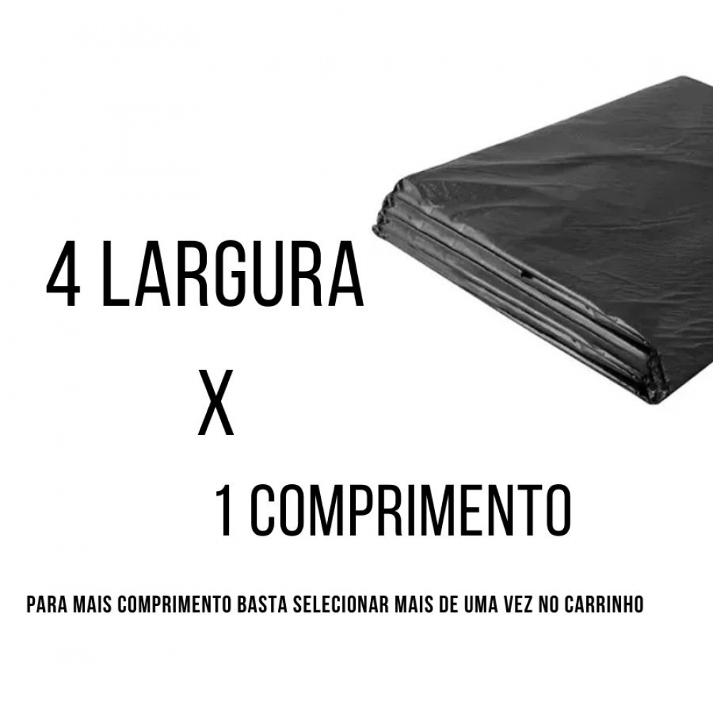 Lona Preta 4 LARG X 1 COMP - GROSSA (POR METRO) - 29829 - GROSSA