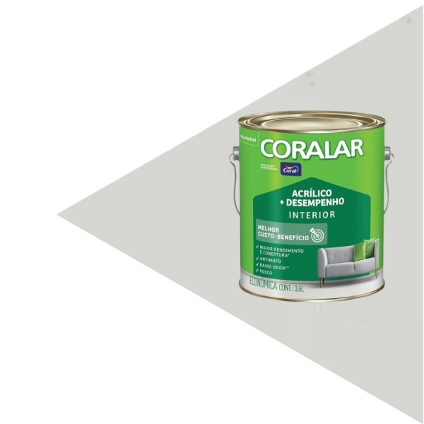 Tinta Acrílica Coral Coralar 3,6L – Economia com Qualidade - PEDRA PRECIOSA
