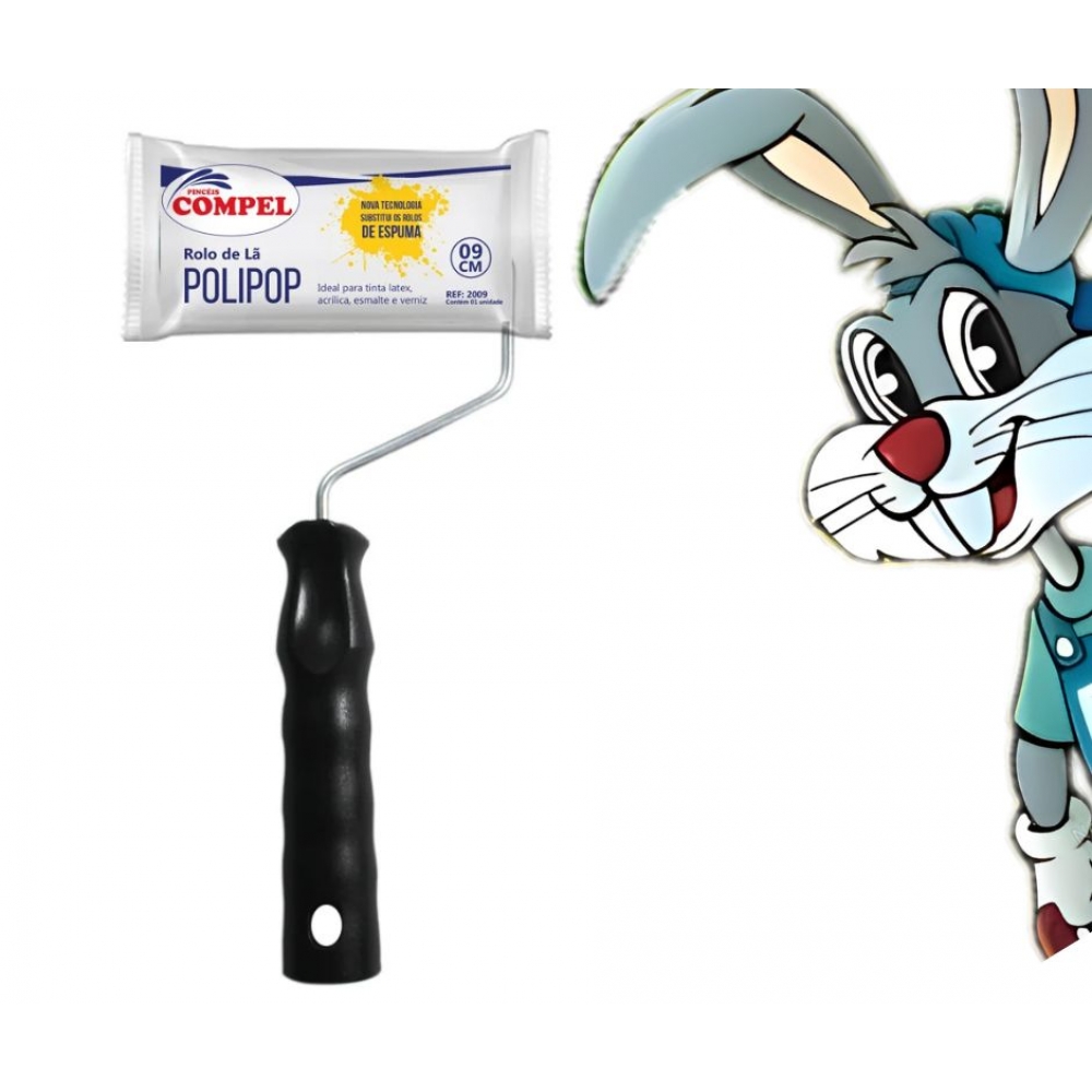 Rolo Lã Polipop  9cm  - cód 20172 - COMPEL