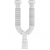 Sifão Sanfonado Duplo Universal Branco - Cód 3424 - 2 SAÍDAS