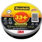 Fita isolante 19mm preta scotch 33 + 20m