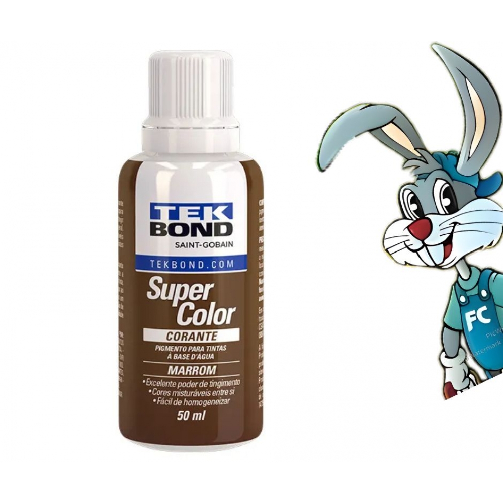 Corante Marrom 50ml - Base D`Água - cód 31926 - TEK BOND