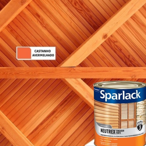Verniz Sparlack Neutrex Castanho Avermelhado Brilhante 3,6l - Base Solvente - NEUTREX