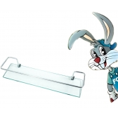 Prateleira Reta com Grade 400x100 8mm - cód 23745 INCOLOR - GLASSCUBAN