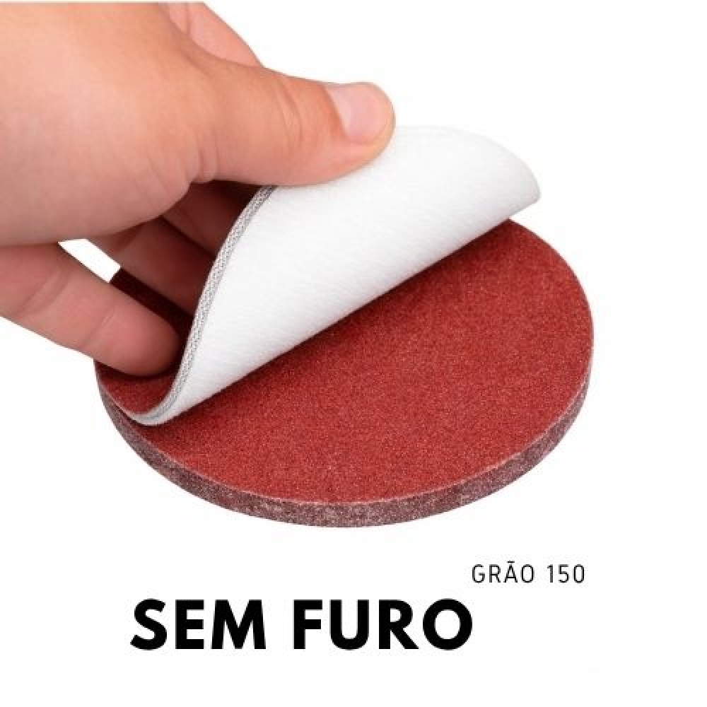 Kit 10 peças Disco Para Lixadeira Velcro G-150 - DISCO 150