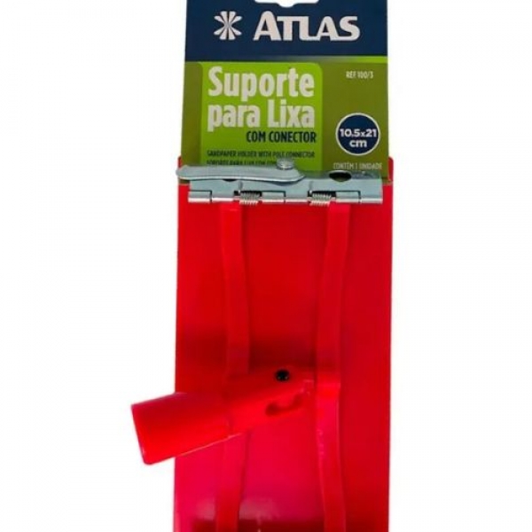 Suporte para Lixa com Conector 100/3 - Atlas - 21cm x 10,5cm - ATLAS