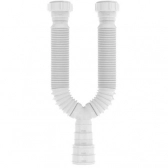 Sifão Sanfonado Duplo Universal Branco - Cód 5380 - 2 SAÍDAS
