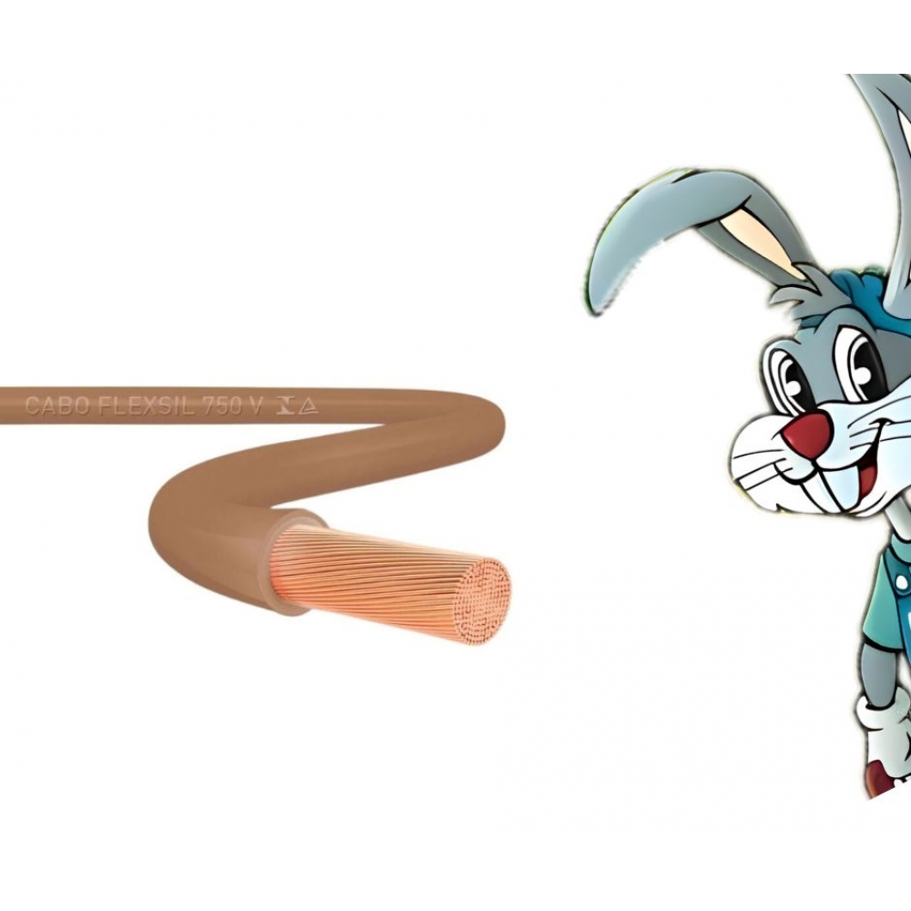 Cabo Elétrico Flexível Sil 4,0mm (Por Metro) - MARROM-34270