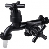 Torneira Máquina de Lavar ABS Black - 1/4 Volta - Cód:34797 - LINHA SINK