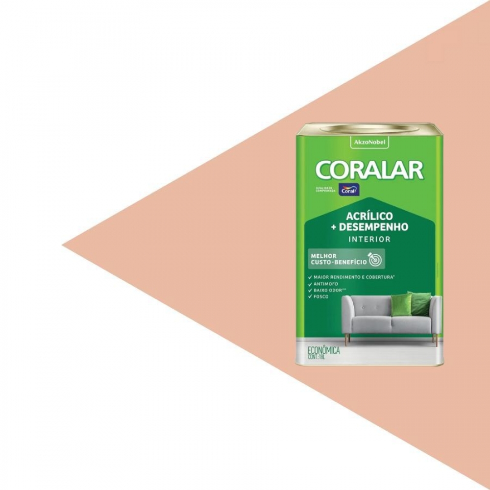 Tinta Coral Coralar - Acrílico + Desempenho - PESSÊGO 18L