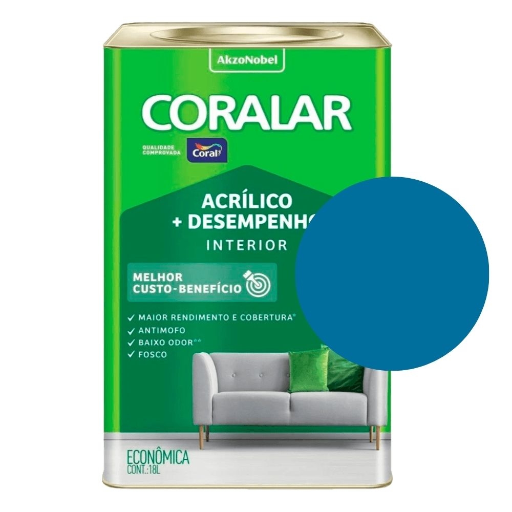 Tinta Coral Coralar 18L - Acrílico + Desempenho - LUA DE SERTÃO