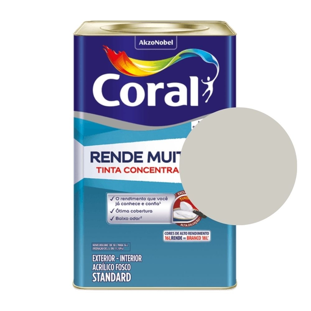 Tinta Coral Rende Muito 16L - Tinta concentrada - CRÔMIO
