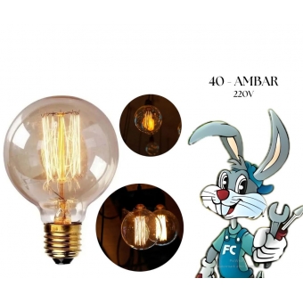 Lâmpada Filamento Carbono G125 - 40W cód 27928