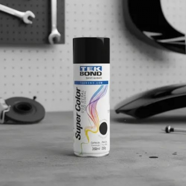 Spray Tek Bond - Preto Brilhante Uso Geral - 350ml - USO GERAL