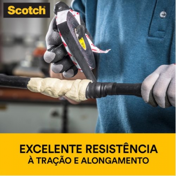 Fita Isolante Scotch Alta Fusão 19mm x 5m 3M - Cód 8449 - 19MM X 5M