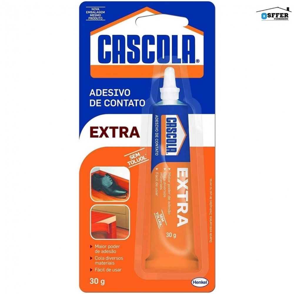 Cola Sapateiro Adesivo De Contato Extra Bisnaga 30g Cascola