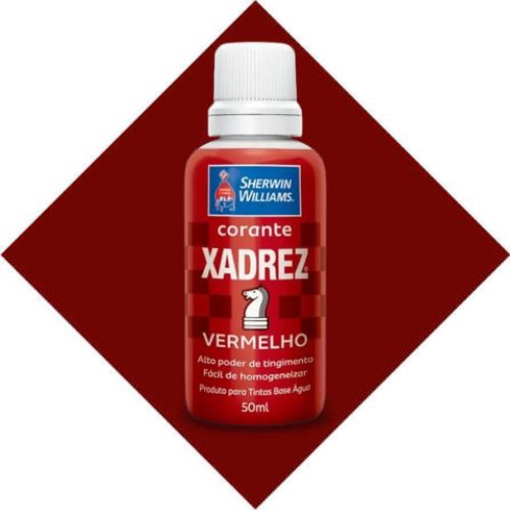 Corante Xadrez Vermelho 50ml - Base D`Água - SHEWIN-WILLAMS