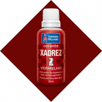 Corante Xadrez Vermelho 50ml - Base D`Água