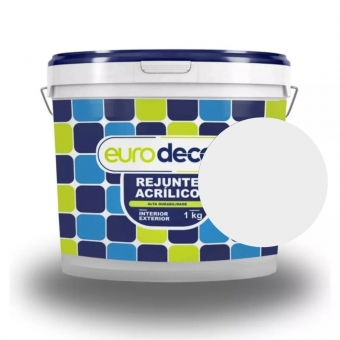 Rejunte Acrílico Interior e Exterior Alta Durabilidae 1kg - Eurodecor