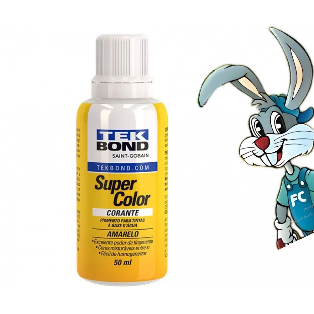 Corante Amarelo 50ml - Base D`Água - cód 32995 - TEK BOND
