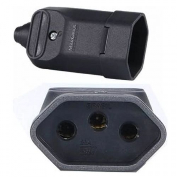Plug Femea 2P+T 20A - Cód 13515 - MARGIRIUS