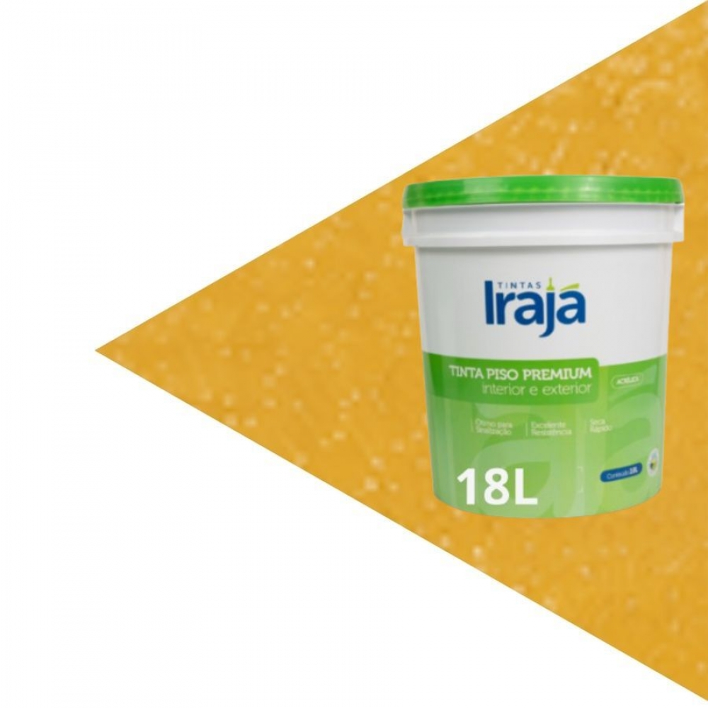 Irapiso Tinta para Piso Premium 18L - Irajá - AMARELO DEMARCAÇÃO