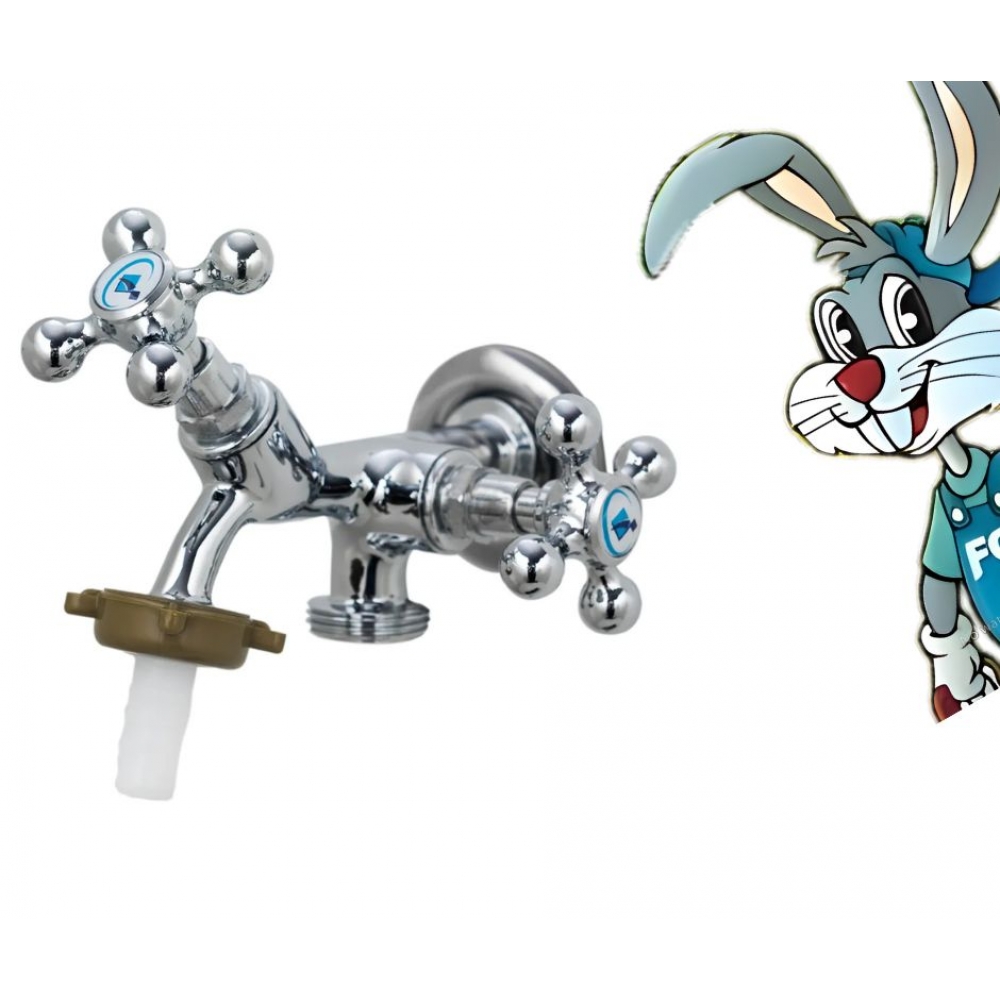 Torneira Maquina de Lavar Metal Com 3 Saídas cód 1153352 - cód 18269