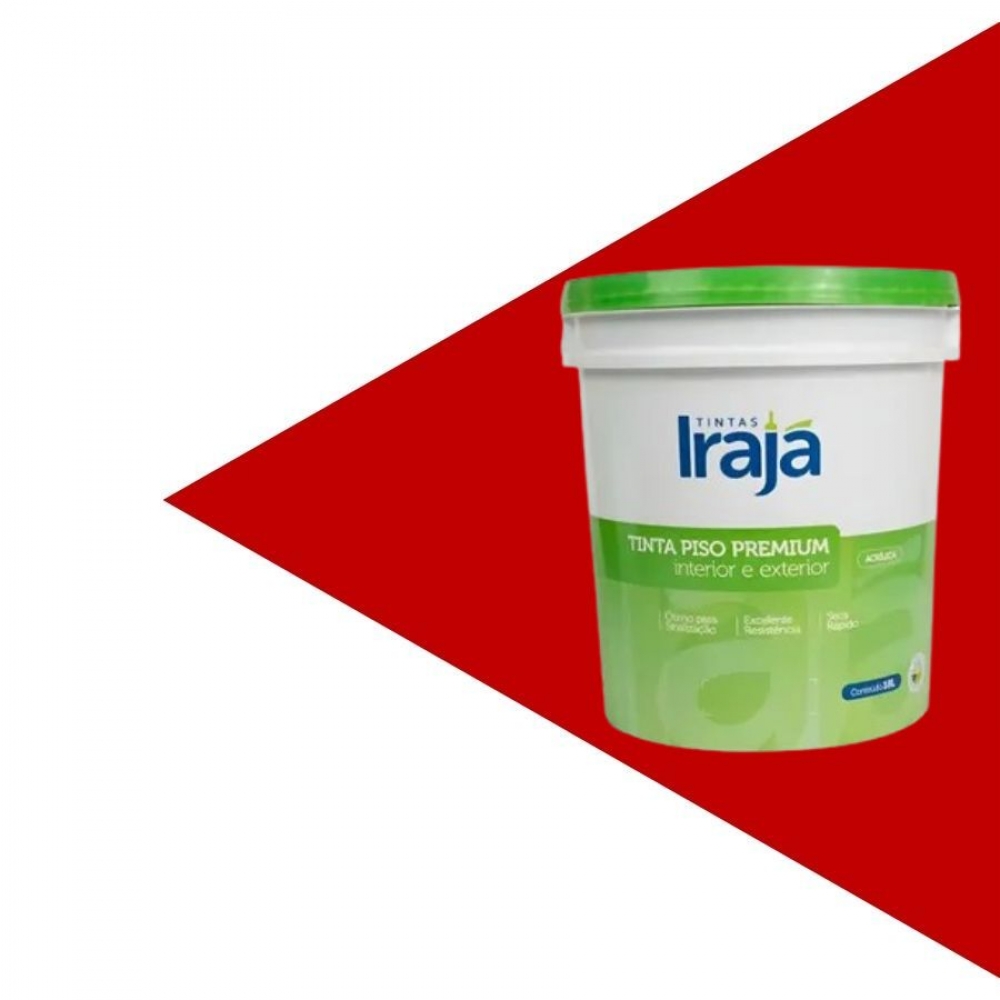 Irapiso Tinta para Piso Premium 3,6L - Irajá - VERMELHO SEGURANÇA
