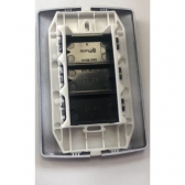 Placa 4x2 C/Suporte 3 Modulos Cego - PRETO FOSCO