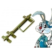 trinco p/ portao e porteira de ferro 400mm - bicromatizado - cód 12411