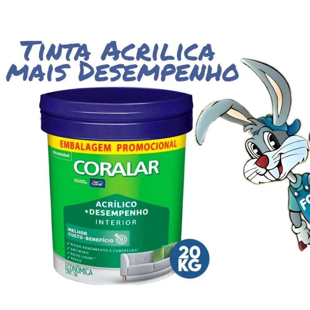 Tinta Coralar Latex 20 litros - cód 32987 - CORAL