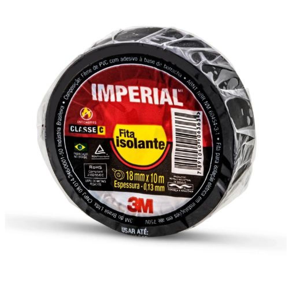 Fita Isolante Imperial 3M - 18MM x 10M - Cód 6845 - 18MM X 10M