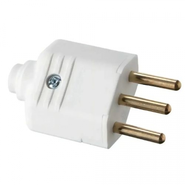 Plug Macho 2P + T 10A 250V - Cód 5817 - MARGIRIUS