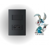 1 Interruptor + 1 tomada 10A 4x2 - cód 29984 - PLUZIE