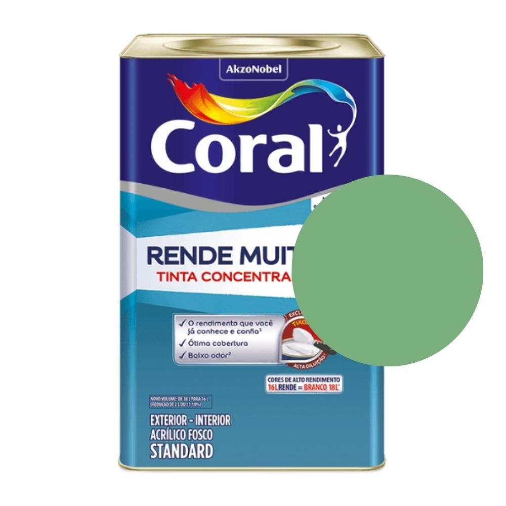 Tinta Coral Rende Muito 16L - Tinta concentrada - VERDE ANGRA
