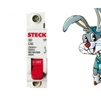 Disjuntor Unipolar Curva C STECK 50A - cód 1094