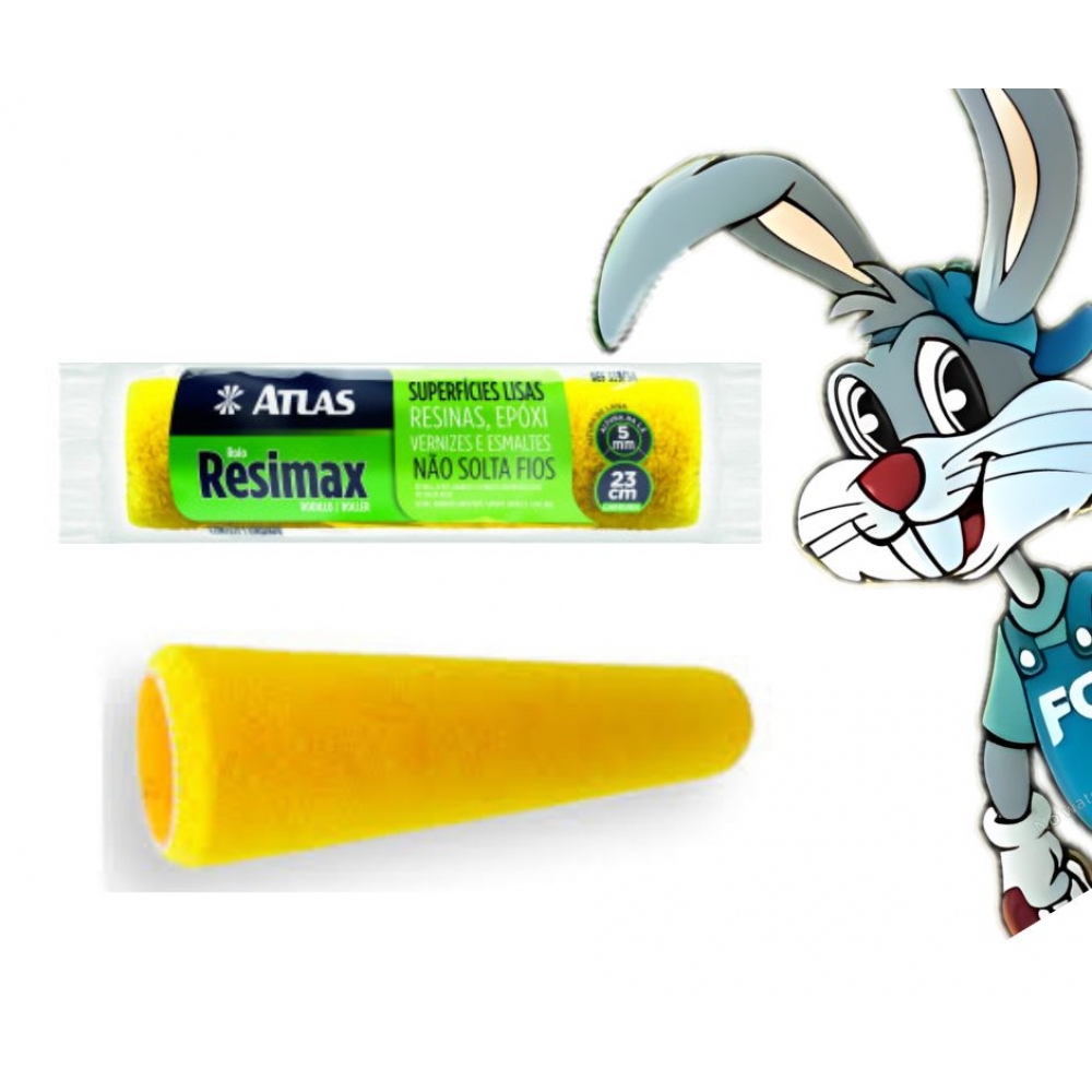 Rolo Resimax 23cm Amarelo - cód 19947 - ATLAS