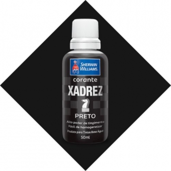 Corante Xadrez Preto 50ml - Base D`Água